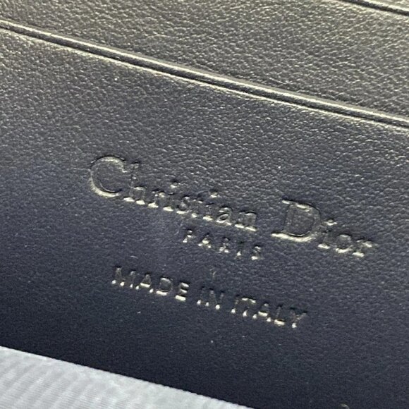 Auth DIOR/ChristianDior Call'in Dior phone holder Dark Navy Red Leather - Picture 7 of 15